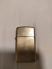 1986 Vintage Solid Brass Slim Zippo. Bottom stamped 1932-1986. Used  picture