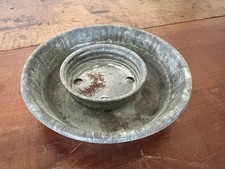 Vintage Small Galvanized Chicken Waterer Base picture