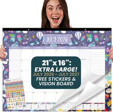 Desk Calendar 2026-2027 - Academic Year Large Wall Calendar (July 2026 - July 20 picture