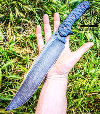 Custom Hand-Forged Bad Medicine XL | Premium D2 Tool Steel |Black Micarta Handle picture