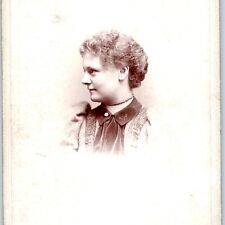 c1880s Minneapolis MN Cute Young Lady Profile Cabinet Card Cottrell Art Back B23 picture
