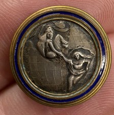 1901 Original Pan American Exposition Coat Uniform Police Security Button Rare  picture