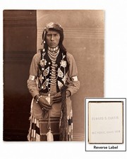 Edward H. Latham Nez Perce Man 1906 Photo – Misattributed Edward S. Curtis 14x11 picture