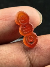Vintage Antique Figure Carved In Agate As Jewelry Necklace Bead Pendant picture