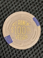 Vintage Las Vegas Casino Chip El Rancho $100 picture