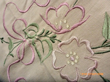 Pretty Pyjama/Nightdress Case Vintage, Embroidered. 17 3/4