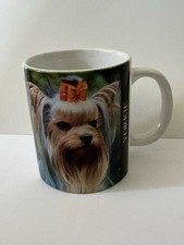 Vintage 1994 Yorkie Mug Xpres Corp. Photo by Barbara Augello Yorkshire Terrier picture