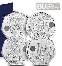 NEW Complete Harry Potter BU Edition 50p Silver Coin Set - Dumbledore / Hogwarts picture