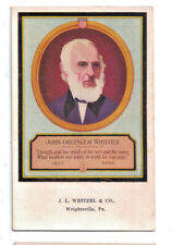 John Greenleaf Whittier Postcard J. L.Weitzel & Co.Walkover Shoe Advertising Ad picture