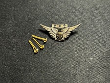 WW2 US Navy Air Crew Wings Miniature Amico Sterling 3 Gold Stars picture