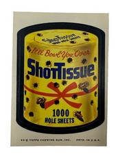 1974 Topps Wacky Packages 8th Series Shot Tissue Sticker Tan Back Original picture