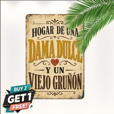 Spanish Typography Inspirational Language Motto Retro Metal Wall Tin Sign picture