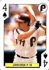 1991 U.S. Playing Card Co John Kruk #4 OF SPADES Phillies Single Swap picture