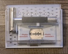Vintage Gillette Safety Razor in Case with Gillette Blades picture