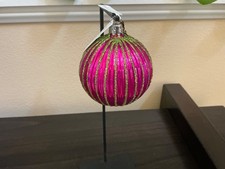 2017 Neiman Marcus Christmas Ornament Hand Blown Hand Painted Glass Brand New picture