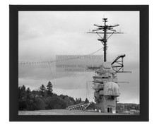 USS HORNET CVS-12 ISLAND PORT VIEW PUGET SOUND NAVAL 1944 8X10 FRAMED PHOTO picture
