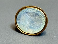 1820 French Napoleon Era Wax Seal Personal Stamp Ducal Crown Coat OF Arms Wolf picture