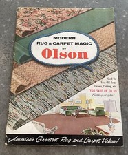 Vintage 1957 Olson Rug Chicago Home Decor Catalog Measuring Tape & Tag to Ship picture