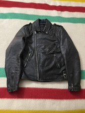 Vintage 70s 80s Hein Gericke Harley Davidson Leather Motorcyle Jacket 44 Medium picture