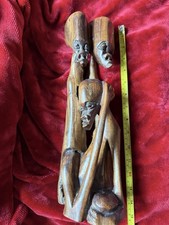 Vintage African Hand Carved Wood Statue 14