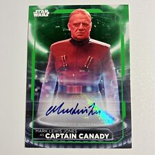 2021 Topps Star Wars Battle Plans Mark Lewis Jones Captain Canady Auto Green /99 picture