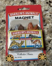 Barnum’s Animal Crackers Refrigerator Magnets 5 Pc Set Yellow Box NEW MINT 1998 picture