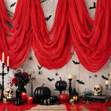 600 X 80 in Halloween Creepy Cloth for Yard and Outdoor Decorations, Red picture