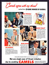 1950 Bob Lemon Vic Raschi etc photo Camel Cigarettes Ad picture