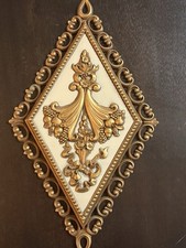 Vintage 1970s HOMCO Cornucopia Decorative Wall Plaque Hollywood Regency picture