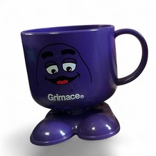 Vtg Ronald McDonald Grimace Cup Purple Plastic Footed Fast Food Collectible Mug picture