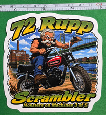 1972 Rupp Scrambler 9x9cm Durable Die-Cut Vinyl Sticker 3 of 5 picture