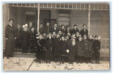 c1910's Students And Teacher At School RPPC Photo Unposted Antique Postcard picture