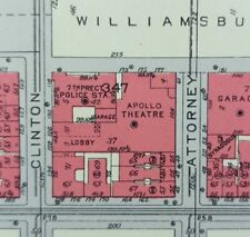 Vintage 1934 APOLLO THEATRE WILLIAMSBURG MANHATTAN NEW YORK CITY Map GW BROMLEY picture