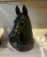 Black Horse Head Bust Figurine Sculpture Decor Display picture
