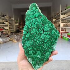 795g Natural malachite slices quartz crystal mineral specimens reiki healing picture