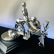 ๐บ๐ธ Vintage Hood Ornament Mascot 1931 Action Twins Motometer Liberty picture