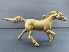 Vintage Solid Brass Galloping Horse Figurine Running Stallion Equestrian MCM picture