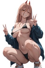 Power Chainsaw Man Waifu Weatherproof Anime Sticker 6