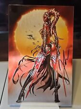 White Widow #4 Star Wars Darth Talon Virgin Metal Cover Signed By Jamie Tyndall. picture