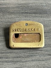 Vtg 1930s STUDEBAKER Automotive Employee ID Badge Pin Brass LJ Imber Co Chicago picture