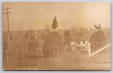 Old Car on Buckeye Farm Anderson Indiana? Eaton Ohio? c1910 Real Photo RPPC picture