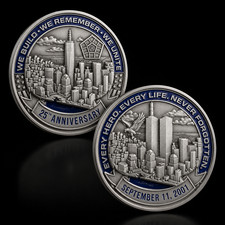 911 25th Anniversary We Will Never Forget Challenge Coin picture