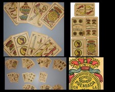 original antique 1882 spanish munguia estrella mexico 37 tarot playing cards picture