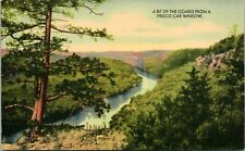 Vtg Frisco Lines Linen Postcard - A Bit of the Ozarks From a Frisco Car Window  picture