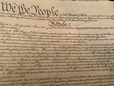 Four Page Parchment (legible) U.S. Constitution Set picture