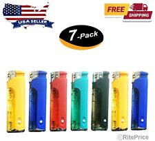 (7 Lighters) 5-Flags Refillable Butane Flame (Colored LED Flashlight), AST Color picture