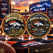 Denver Broncos Varsity Whiskey Lover America’s Team Commemorative Coin picture