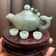 ✨ Beautiful Certified Natural Burmese Grade A Miniature Jadeite Tea Set picture