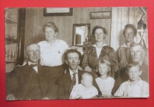 Vintage Real Photo Postcard RPPC Family Group Portrait Made in Canada Antique picture