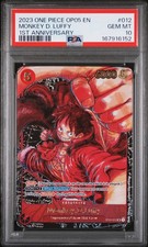 2023 ONE PIECE OP05-AWAKENING OF THE NEW ERA #012 MONKEY D. LUFFY PSA 10 picture